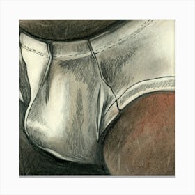 White Underwear Bulge erotic male nude homoerotic Canvas Print