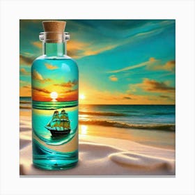 Ship In A Bottle 7 Canvas Print