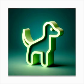 Neon Dog Canvas Print