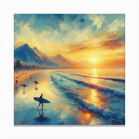 Sunset On The Beach 2 Canvas Print