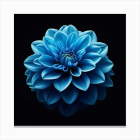 Blue Dahlia Flower 2 Canvas Print