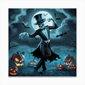 Skeleton Dancer Halloween 1 Canvas Print