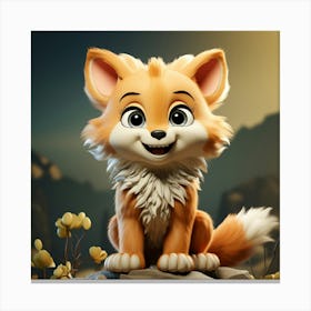 White Fox Canvas Print