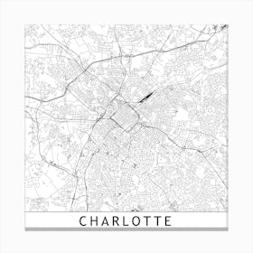Charlotte Map Canvas Print