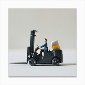 Forklift Stock Photos & Royalty-Free Footage Canvas Print