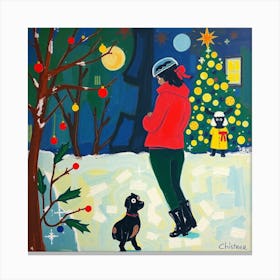 Christmas In Paris Canvas Print