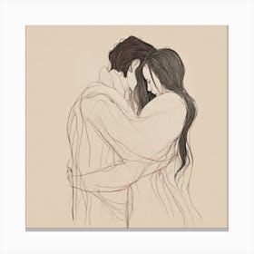 Couple Hugging 11 Canvas Print