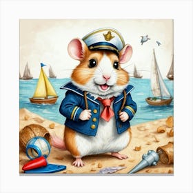 Sailor Hamster Canvas Print