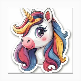 Unicorn Sticker 26 Canvas Print