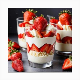 Strawberry Desserts Canvas Print