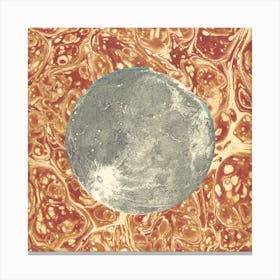Moon Collage Red Canvas Print