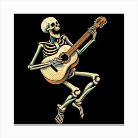 Skeleton Playing Guitar 5 Canvas Print