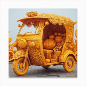 tricycle vehicle Canvas Print