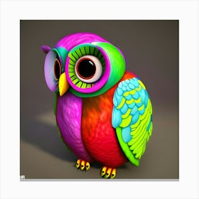 Colorful Owl 33 Canvas Print