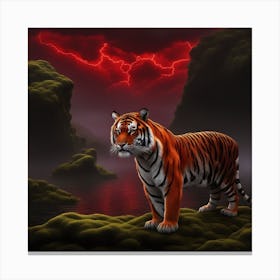 Tiger In The Forest Canvas Print