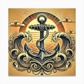 Tattoo Anchor 3 Canvas Print