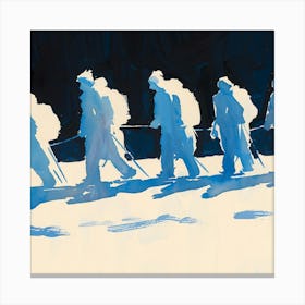 Group Of Skiers Canvas Print