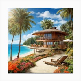 House On The Beach 6 Canvas Print