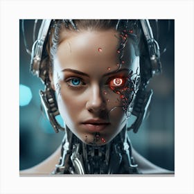 Cyborg Woman 6 Canvas Print