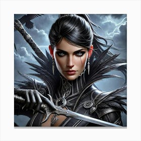 Zoya Nightshade Portrait Canvas Print