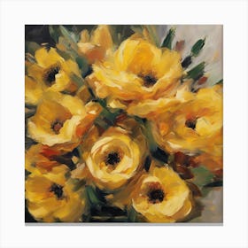 Yellow Roses Canvas Print