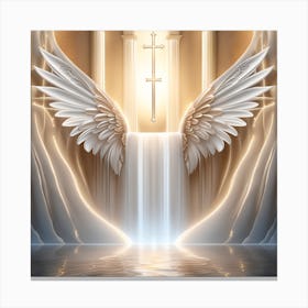 Angel Wings In The Water Canvas Print