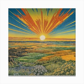 Warm Sunset Vista Canvas Print