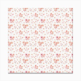 Meadow Monochrome Pattern Canvas Print