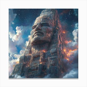 Aztec Pyramid Art Canvas Print