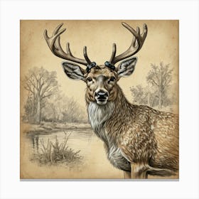 Deer! 34 Canvas Print