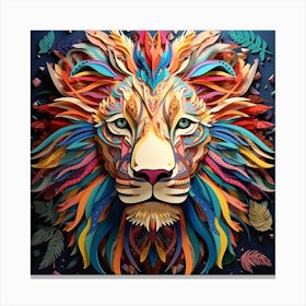 Paper Lion Canvas Print