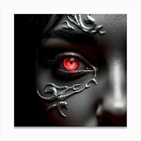 Woman With Red Eyes 2 Canvas Print