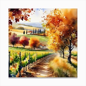 Autumn Vineyards 12 Canvas Print