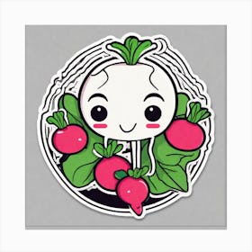 Radish Sticker 4 Canvas Print