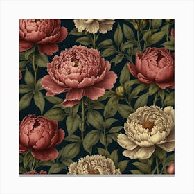 Peony Wallpaper 2 Canvas Print