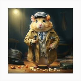 Detective Hamster 2 Canvas Print