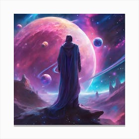 Cosmic Solitude: A Vision Beyond the Horizon Canvas Print