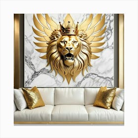 Lion Head Wall Art Canvas Print