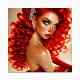 Red Haired Beauty Canvas Print