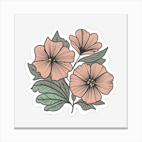 Hibiscus Flowers Canvas Print