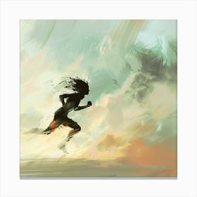 Running Woman Canvas Print