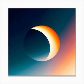 Celestial Harmony: Digital Minimalism Artwork Canvas Print