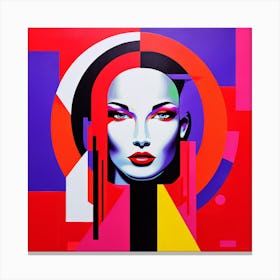 Hand Painted Abstract Piece Pretty Woman Canvas Print