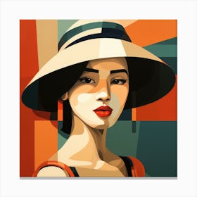 Bauhaus Vietnamese Woman 01 Canvas Print