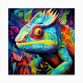 Colorful Chameleon Canvas Print