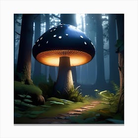 Mushroom In The Forest 6 Canvas Print