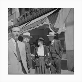 Los Angeles, California, People On The Street By Russell Lee Canvas Print