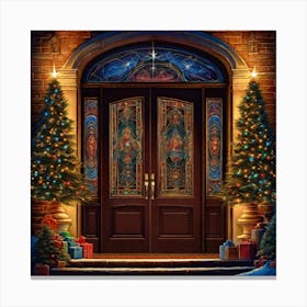 Christmas Door 81 Canvas Print