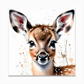 Cute Deer Fawn Canvas Print
