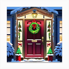 Christmas Door 51 Canvas Print